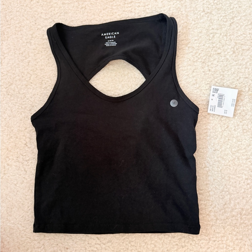 Black American eagle top with cutout detail